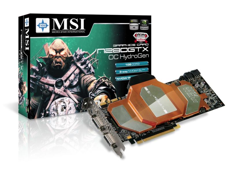  ## MSI'dan Su Soğutmalı GeForce GTX 280 OC HydroGen ##