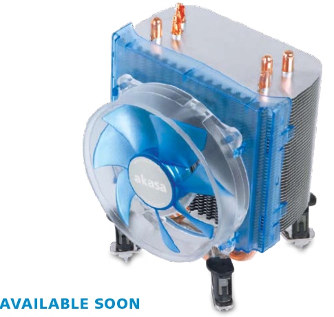 ## Akasa'dan Intel İşlemciler İçin Mavi LED'li Yeni Soğutucu ##