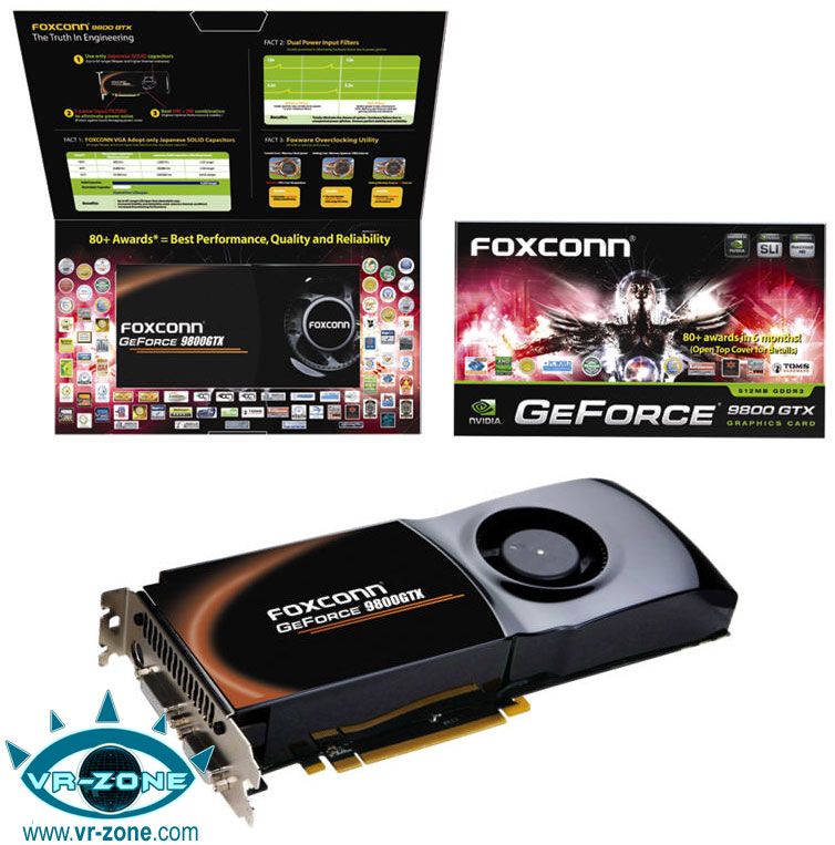  ## En Hızlı GeForce 9800GTX Foxconn'dan; 780MHz/2360MHz ##