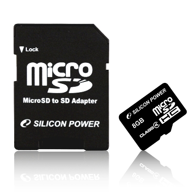  ## Silicon Power 8GB'lık MicroSDHC Bellek Kartını Duyurdu ##