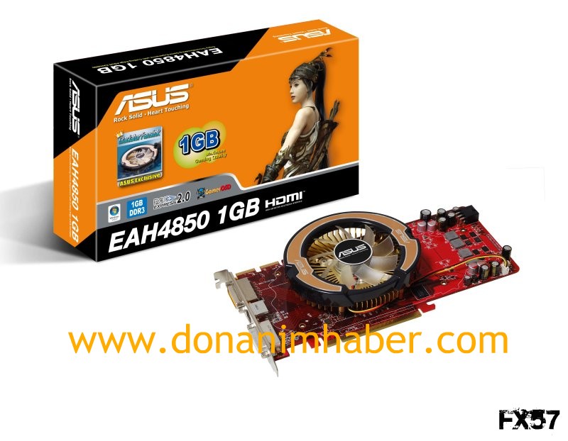  ## Asus'un 1GB Bellekli Radeon HD 4850 Modeli Listelere Girmeye Başladı ##