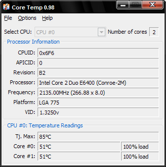  ## CoreTemp v0.98.1 Kullanıma Sunuldu ##