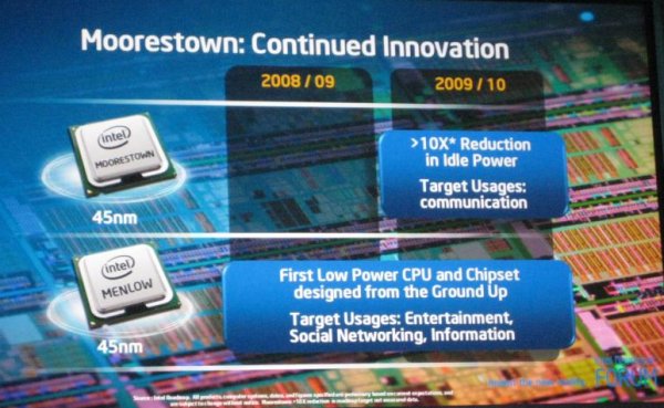  ## Intel Moorestown Platformuyla 10x Varan Güç Tasarrufu Sağlamayı Hedefliyor ##