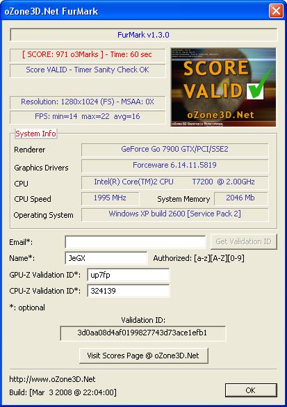  ## OpenGL Testi FurMark Güncellendi ##