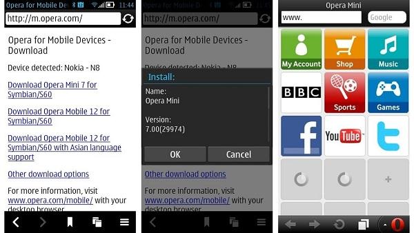 Opera Mini 7, Blackberry ve diğer Java platformları için yayınlandı