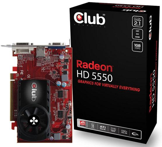 Club3D Radeon HD 5550 ve Radeon HD 5570 modellerini satışa sunuyor