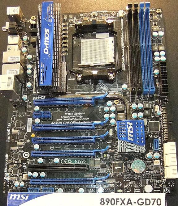 İşte MSI'ın AMD işlemciler için hazırladığı en donanımlı anakart: 890FXA-GD70