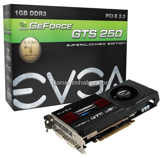EVGA, GeForce GTS 250 tabanlı dört yeni ekran kartı hazırladı