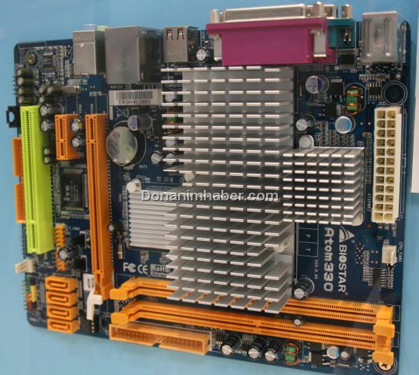 Biostar'ın Atom 330 işlemcili mini-anakartı PCIe x16 slotuyla geliyor