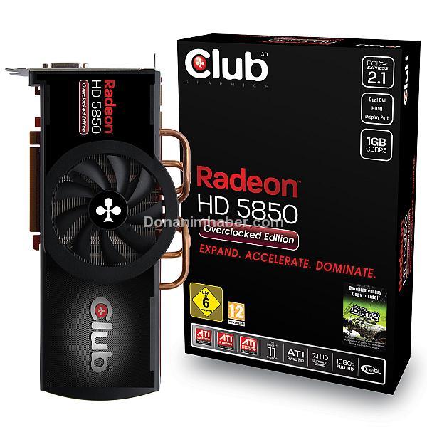 Club3D özel tasarımlı Radeon HD 5850 Overclocked Edition modelini duyurdu