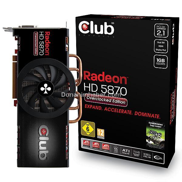 Club3D özel tasarımlı Radeon HD 5870 Overclocked Edition modelini tanıttı