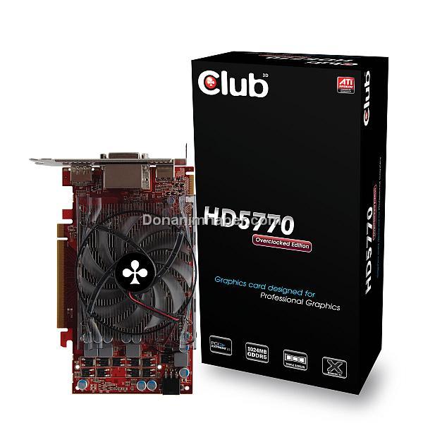 Club3D fabrika çıkışı hız aşırtmalı Radeon HD 5770 Overclocked Edition modelini duyurdu