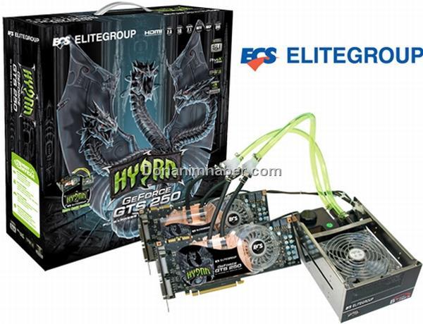 ECS su soğutmalı GeForce GTS 250 Hydra SLI serisini duyurdu