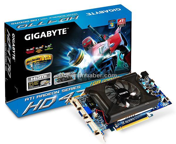 Gigabyte özel tasarımlı ve 1GB GDDR5 bellekli Radeon HD 4770 modelini duyurdu