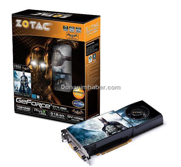Zotac GeForce GTX 285 Batman Edition modelini kullanıma sunuyor