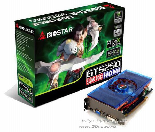 Biostar özel tasarımlı GeForce GTS 250 modelini gösterdi