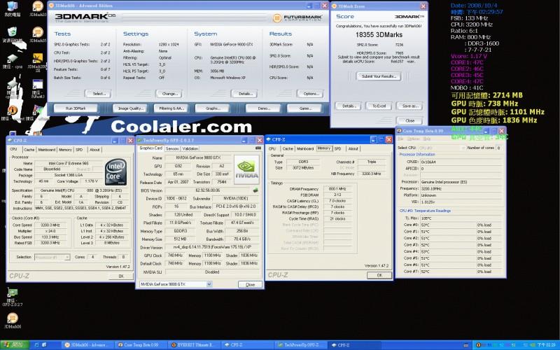 Intel Core i7 XE 965 ve X58 için test sonuçları ve ilk SLI denemeleri