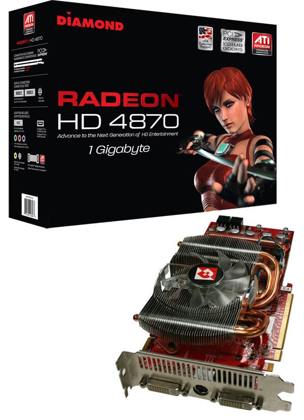 Diamond 1GB GDDR5 bellekli ve özel soğutuculu Radeon HD 4870 hazırladı
