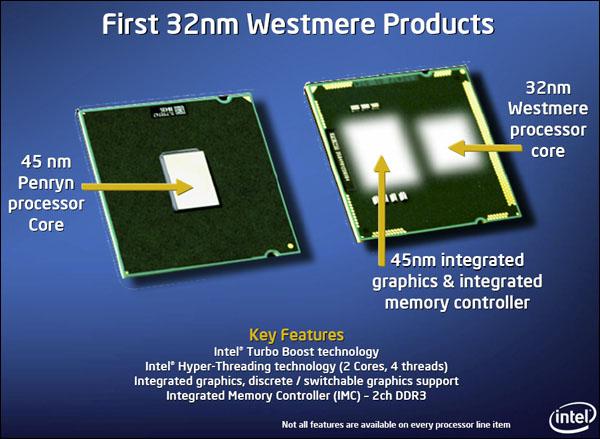 Intel'in 32nm Westmere işlemcileri detaylandı