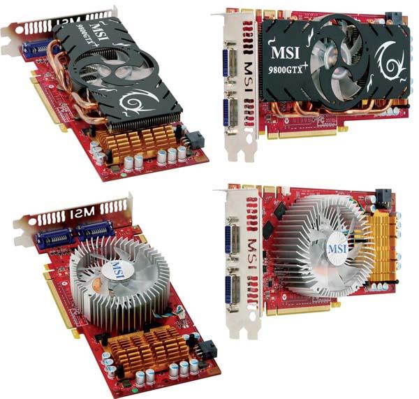 MSI GeForce 9800GTX+ tabanlı iki yeni ekran kartı hazırladı