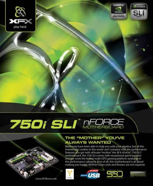 XFX nForce 750i SLI yonga setli yeni anakart hazırladı
