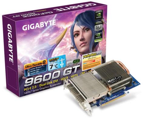 Gigabyte'dan 1GB bellekli ve pasif soğutmalı GeForce 9600GT