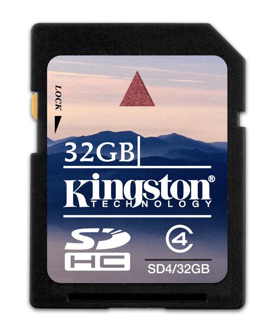 Kingston 32GB kapasiteli SDHC bellek kartını duyurdu