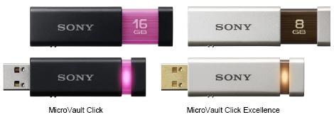 Sony'den MicroVault Click serisi yeni usb bellekler
