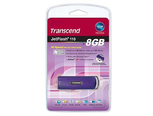 Transcend'den 8GB'lık yeni USB bellek; JetFlash 110