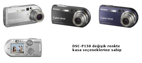 Sony'den dünyanın en küçük 7.2 MegaPiksel kamerası: CYBER-SHOT DSC-P150