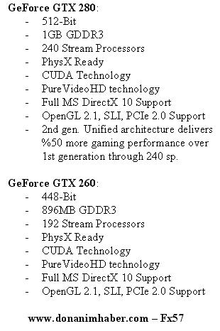 DH Özel: GeForce GTX 200 serisinin kesinleşen teknik özellikleri