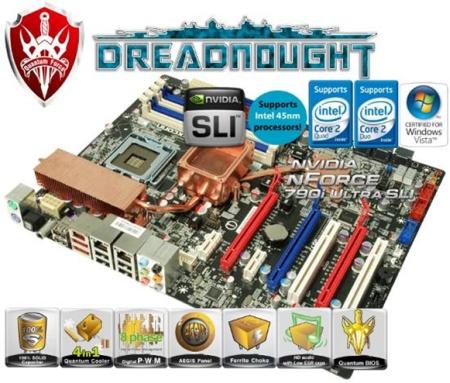 Foxconn nForce 790i SLI çipsetli yeni anakartı Dreadnought'u resmen duyurdu