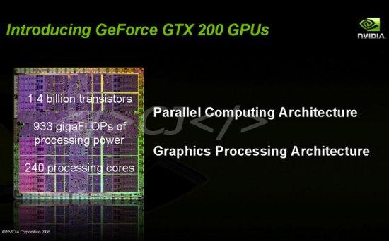 Nvidia'nın yeni nesil grafik işlemcisi GT200 1.4 milyar transistöre sahip