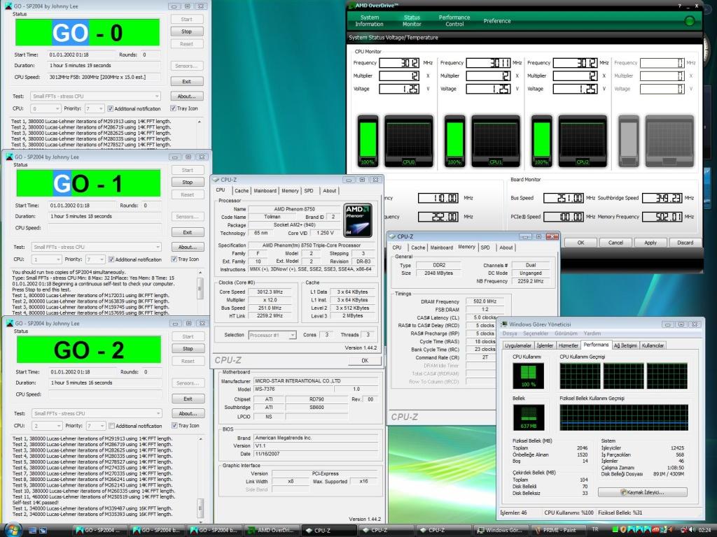 3GHz'de çalışan AMD Phenom X3 8750 rakiplerine meydan okuyor