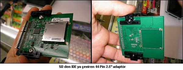 SD veya CF hafıza kartlarınızı Harddisk olarak kullanın ; SD/CF to IDE adaptörleri