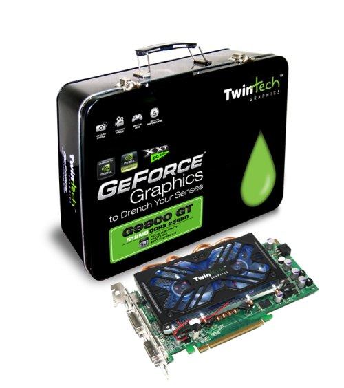 Twintech'in GeForce 9800GT modelleri kutulamasıyla dikkat çekiyor