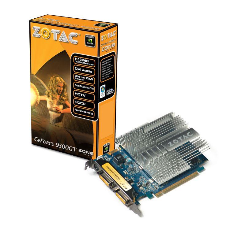 ZOTAC GeForce 9500GT ZONE Edition modellerini duyurdu
