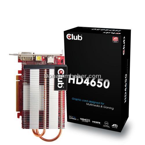 Club 3D pasif soğutmalı Radeon HD 4650 modelini duyurdu