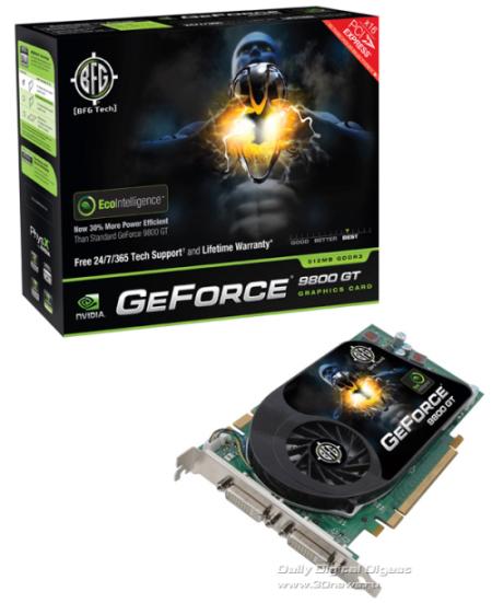 BFG GeForce 9800GT EcoIntelligence modelini duyurdu