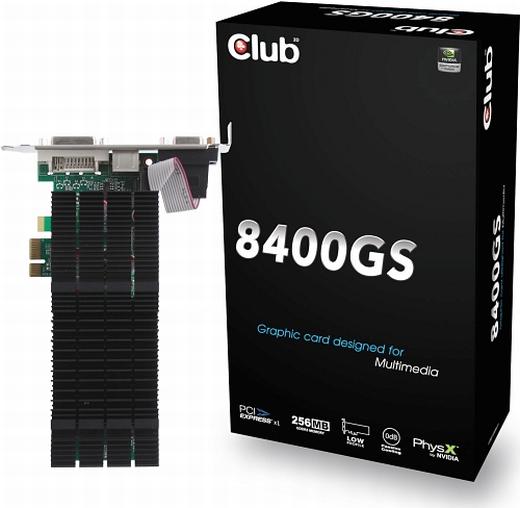Club 3D PCIe x1 ara birimiyle uyumlu GeForce 8400GS modelini duyurdu