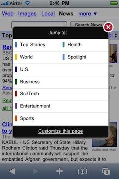 Google News artık iPhone, Android ve Pre uyumlu