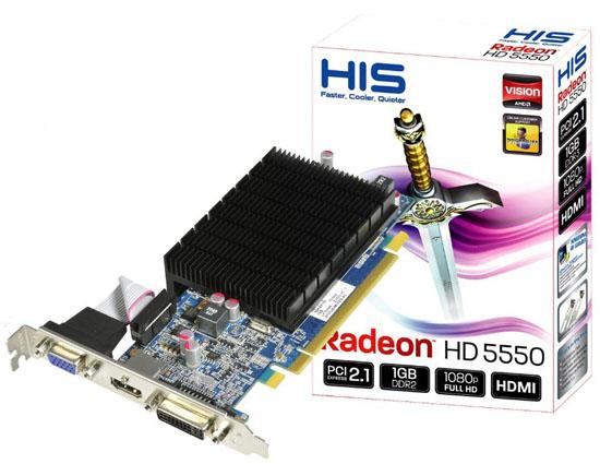 HIS pasif soğutmalı Radeon HD 5550 Silence modelini duyurdu