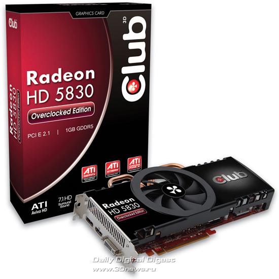 Club3D, Radeon HD 5830 Overclock Edition modelini satışa sundu