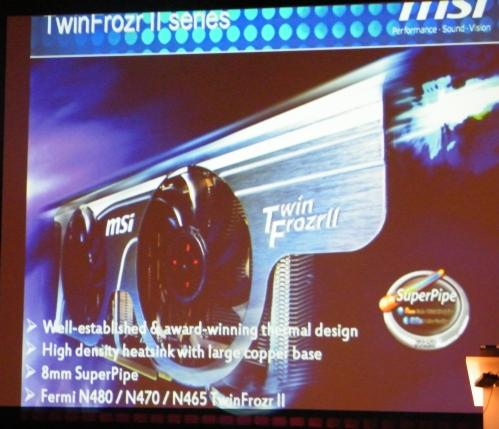 MSI, Twin Frozr II soğutmalı GeForce GTX 400 modellerini hazırlıyor