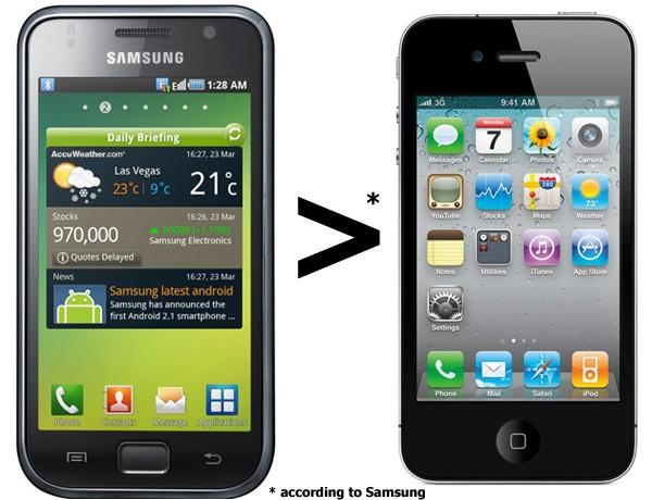 Samsung: iPhone 4'ün ekranı iyi fakat AMOLED değil