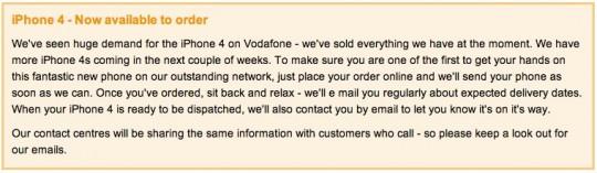 Vodafone: Elimizde iPhone 4 kalmadı