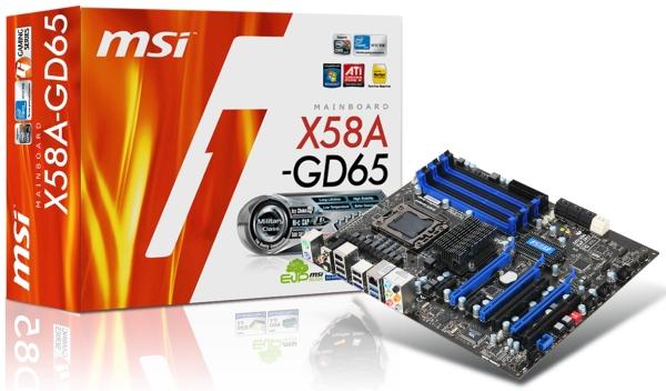 MSI'dan USB 3.0 ve SATA-III destekli X58 anakart: X58-GD65