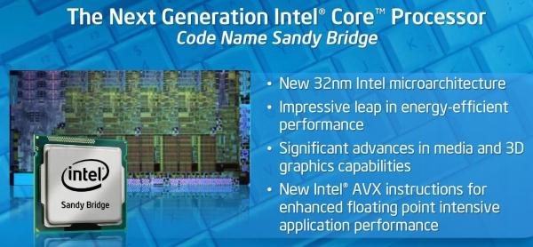 Intel'in Sandy Bridge işlemcileri 1333MHz DDR3 bellek desteği ile gelecek
