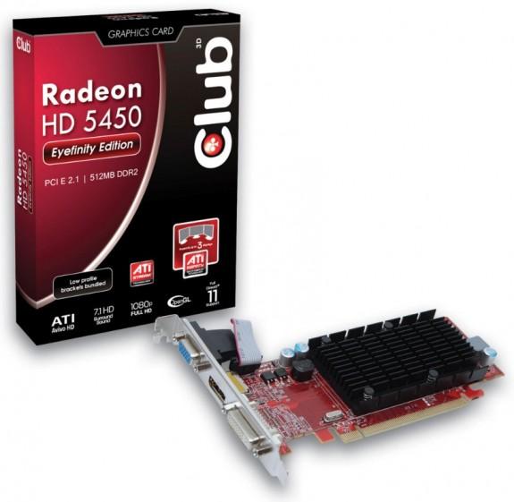 Club3D, Eyefinity destekli Radeon HD 5450 modelini duyurdu