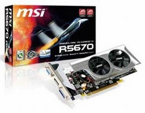 MSI düşük profilli ve özel soğutuculu Radeon HD 5670 modelini gösterdi